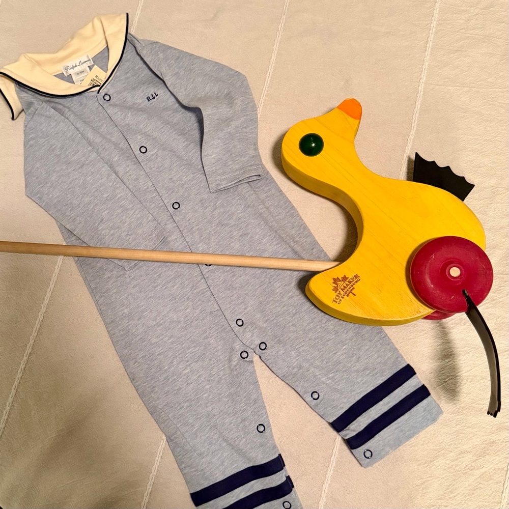 Vintage Ralph Lauren Layette Baby Boy Sailor 6–9M NWT Nautical RLL Monogram